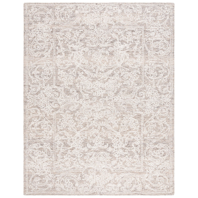 Abstract Hand Tufted Wool Oriental Rug, Rectangle 8' x 10'