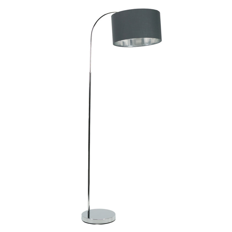 Deajane 150cm Polished Traditional Floor Lamp, Grey, No