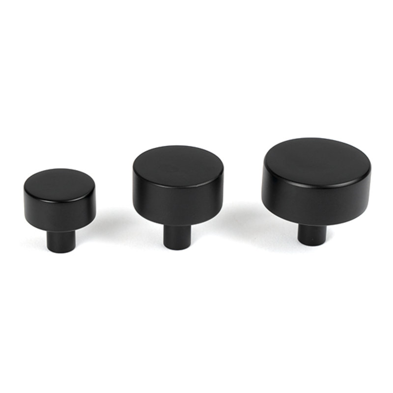 Round Knob, 2.5 cm, Matt Black