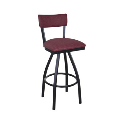 Bristol Swivel Upholstered Counter Stool with Metal Frame