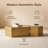Modern Geometric Coffee Table Set of 2, Nesting Table with Drawer