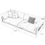 Canapé modulaire kaki en cuir véritable-709058718