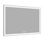 Miroir mural de salle de bain 60 po x 40 po avec cadre en aluminium à DEL durable, imperméable et durable, 3 réglages de couleur, système de commande tactile à fonctionnalité intelligente