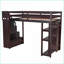 Lit mezzanine simple en bois avec tiroirs de rangement