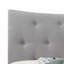 Grand lit en tissu gris Venacha