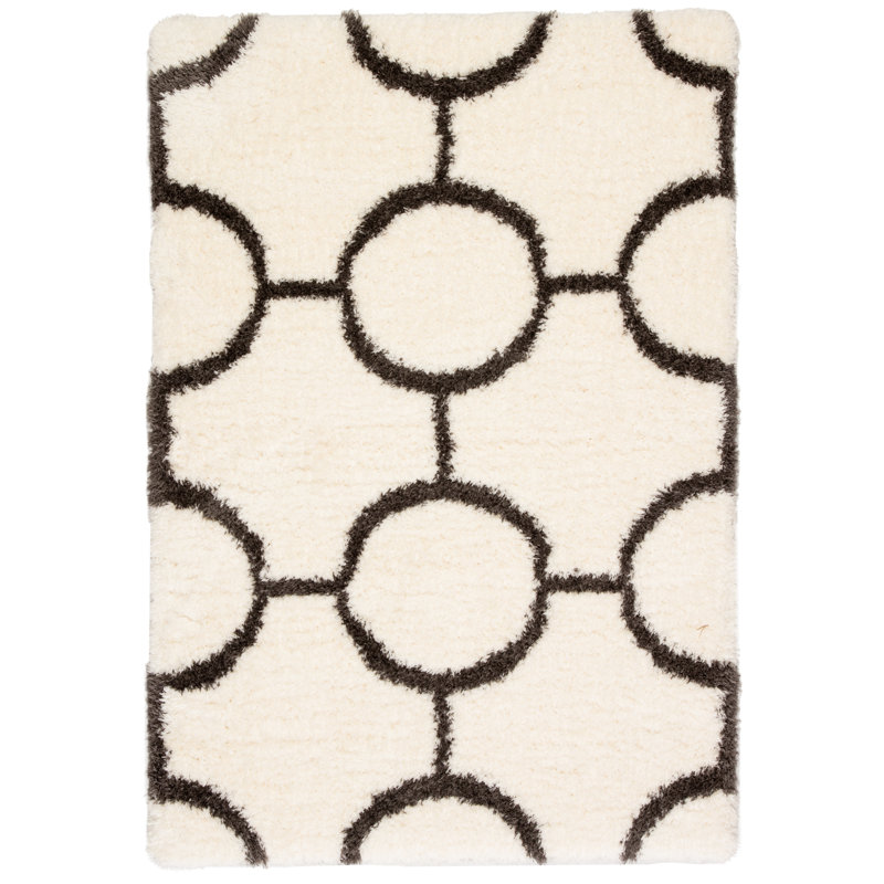 Tapis à motif de guimauve et de goéland gris Tabares, Rectangle 2 pi x 3 pi