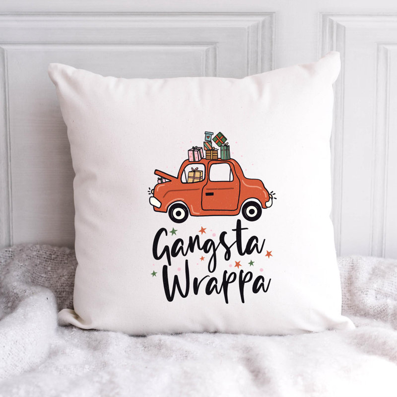 ChristmasPNG_4 Polyester/Polyester Blend Reversible Throw Pillow, 20" x 20"