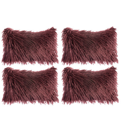 Faux Fur Pattern Faux Fur Throw Pillow Cover with Insert