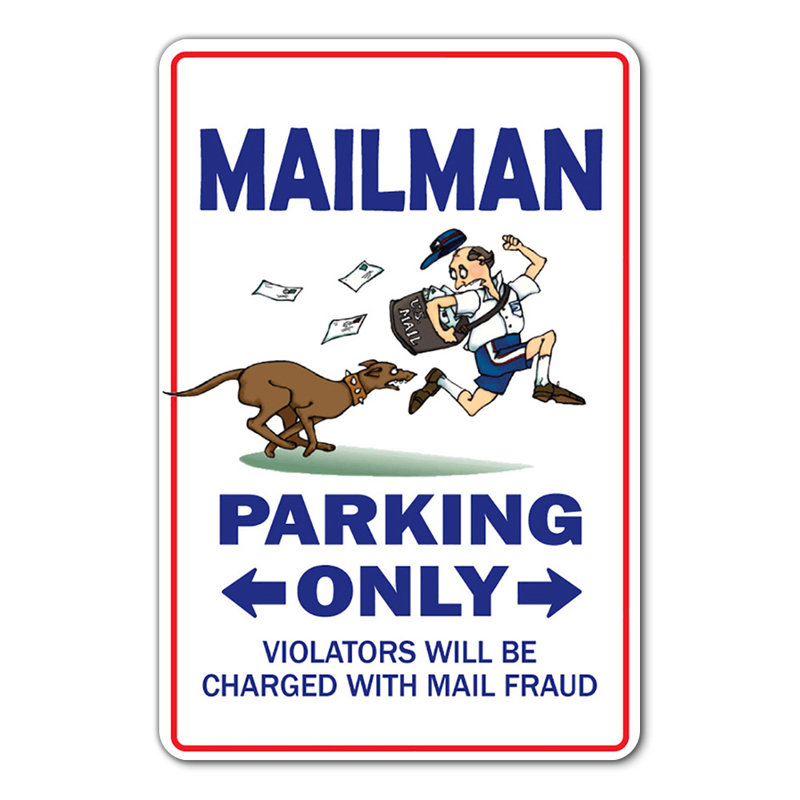 Mailman Sign Funny Home Decor