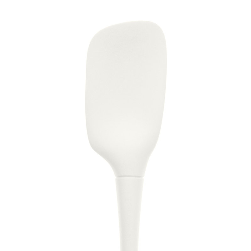 Tovolo Flex-Core All-Silicone Spoonula for Scooping, Stirring, and Serving, White