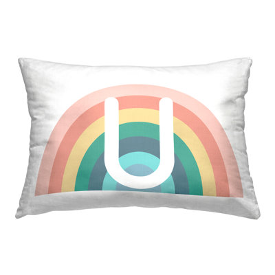 Coussin Rainbow Initiale