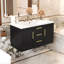 Meuble-lavabo mural 36 po avec 2 tiroirs, finition peinte imperméable, meuble-lavabo en résine de construction, espace de rangement suffisant, charnières, structure