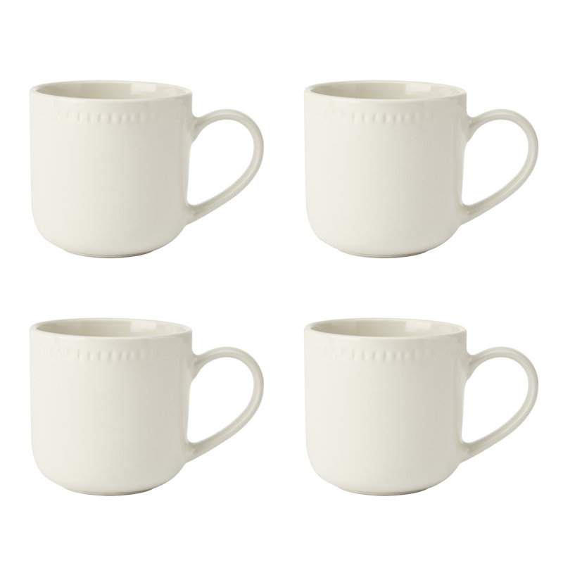 Mikasa Cranborne Stoneware Mugs, 320ml, Cream