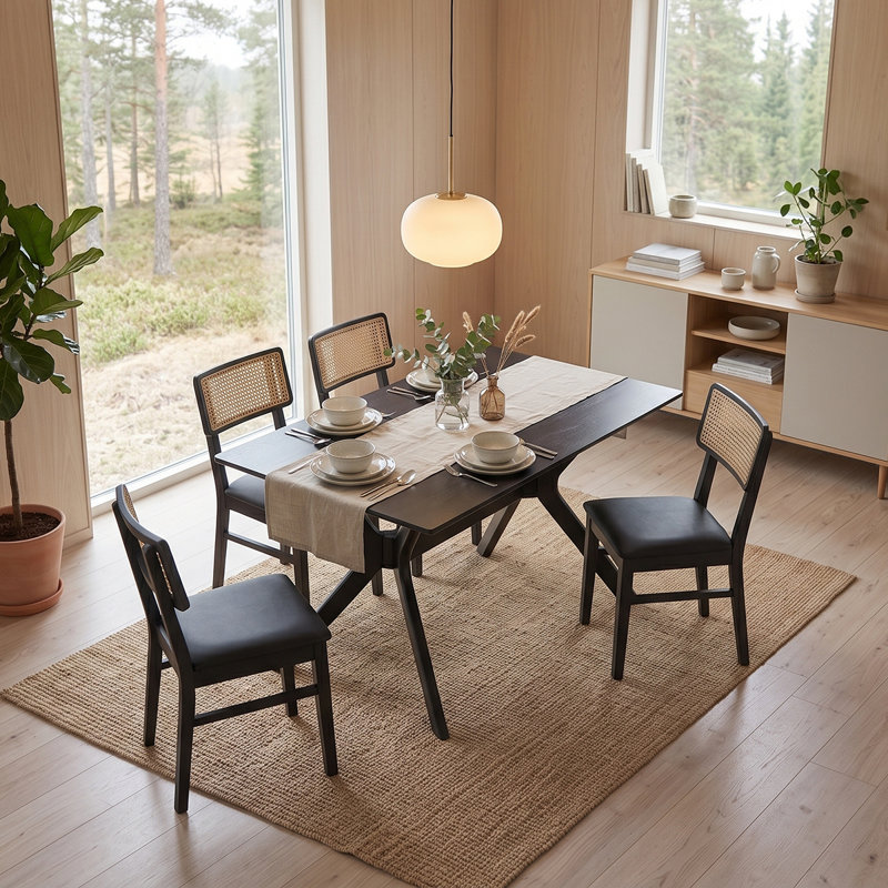 6 -Person Solid Wood Dining Set