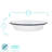 Argon Tableware - White Enamel Deep Bowls - 22.5cm - Navy