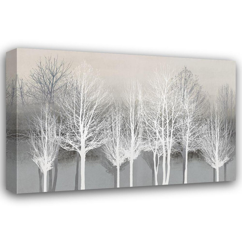 Art sur toile tendue Art Gallery Bennett, Kate: Trees on Grey, H 33 po x l 48 po