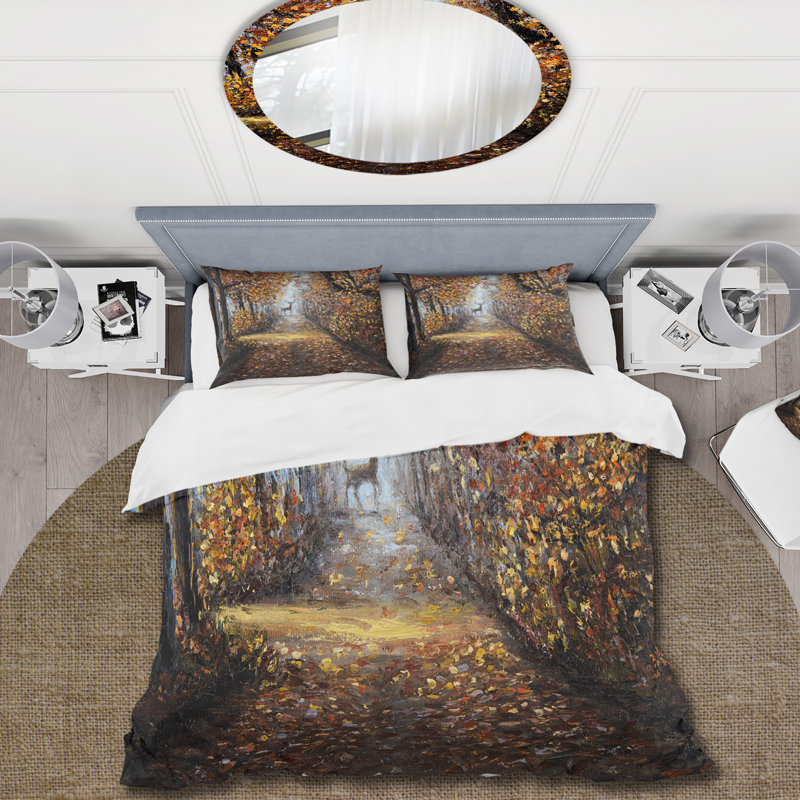 Deer In The Park - Ensemble de housse de couette Lake House - Microfibre de polyester