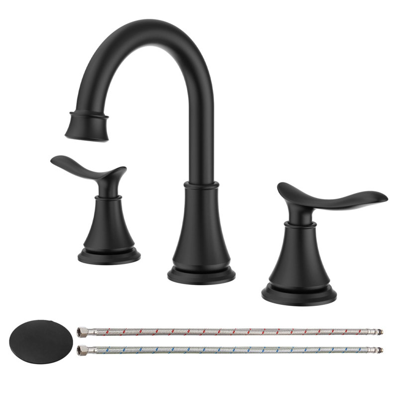 Bathroom faucet with 360 degree turn spout, Matt Black
