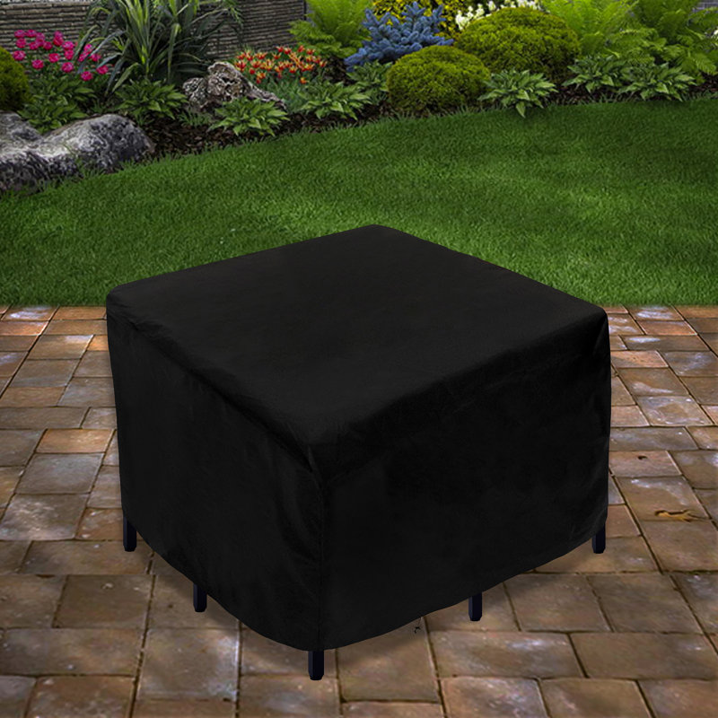 Black Waterproof Polyester Patio Furniture Cover, 43 Inches