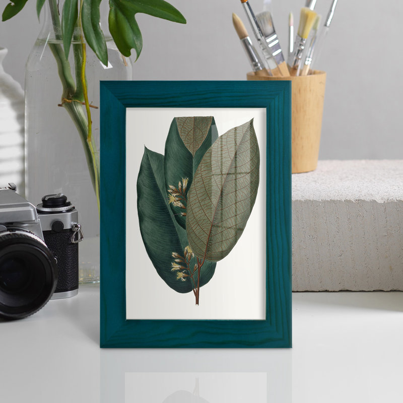 Fall Foliage I, reproduction d'art encadrée, H 6 po x l 4 po x P 1 po, Bleu