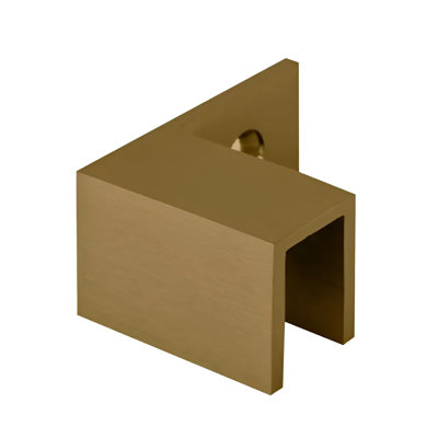 Pince en verre à fixation murale à 90 degrés pour gaucher pour vitrage de 5/16 po à 1/2 po (8 mm à 12 mm), finition bronze brossé