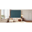 Grand lit escamotable mural avec canapé et tablettes, panneau vert, canapé beige (OLD SKU: LP000765AAA)