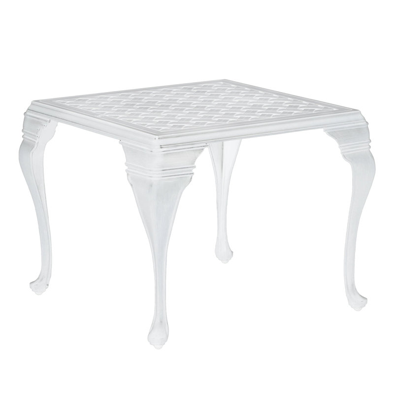 Provance Aluminum Side Table, Chalk