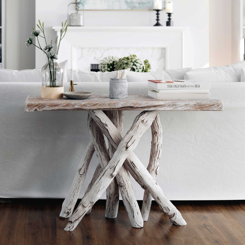 Console en bois massif 46,5 po Selene
