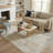 Kwamane Beige/Stone Blue Modern Abstract Indoor Area Rug-116316639
