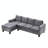 LiadanModern Liadan 97.7" Velvet Round Arm Modular Sofa Chaise Lounge Couch With Chaise