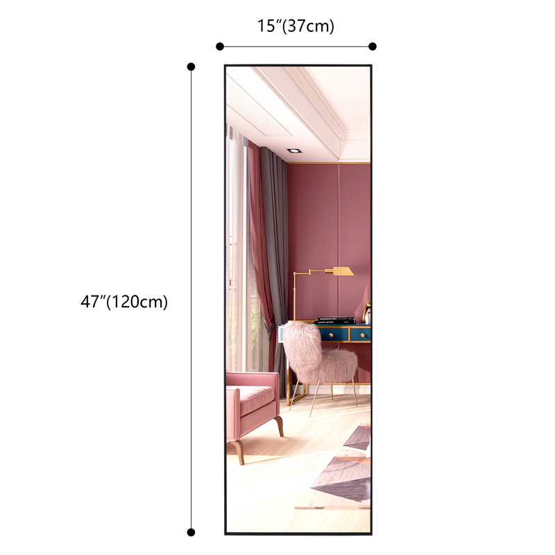 Sahir Aluminium Rectangle Mirror, Black