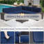 Ensemble de meubles de patio 6 pièces, canapé modulaire en osier pour conversation, canapé brun