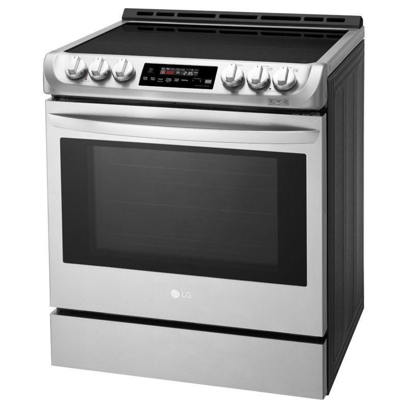 LG 30" 6.3 cu. ft. Smart Slide-in Electric, Black/Silver
