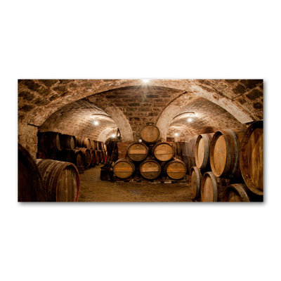 Barrels In The Vineyard - Wrapped Canvas Print