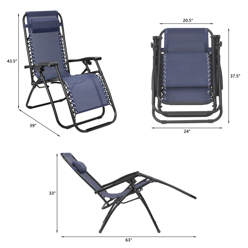 Kantzer Folding Camping Chair, Dark Blue
