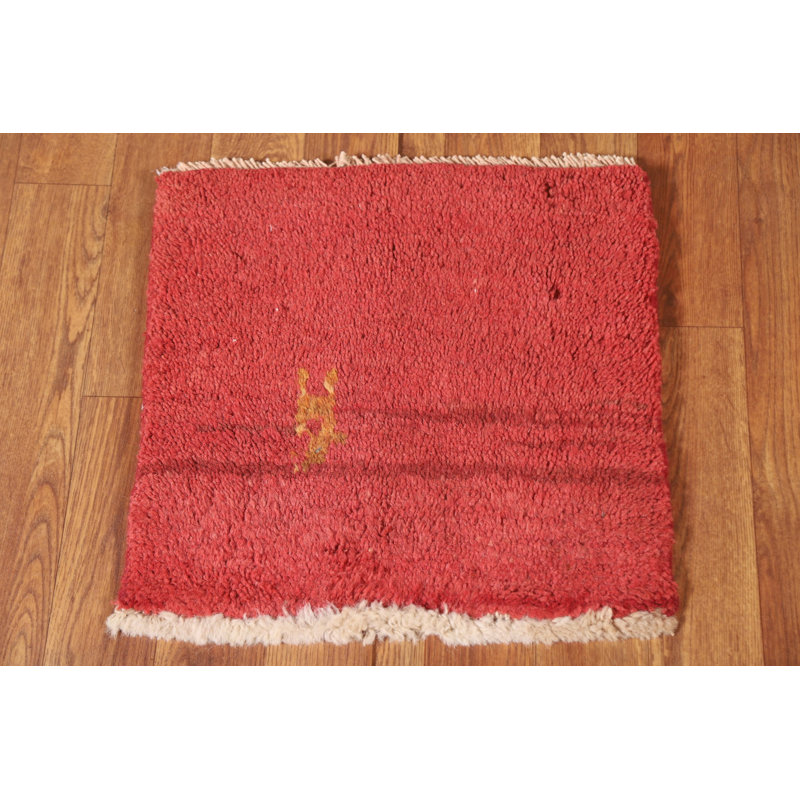 Tapis carré en laine fait à la main Gabbeh 1x1