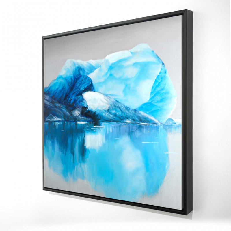 Toile encadrée «Scenic Coastal Blue» | Islande, décor d'icebergs