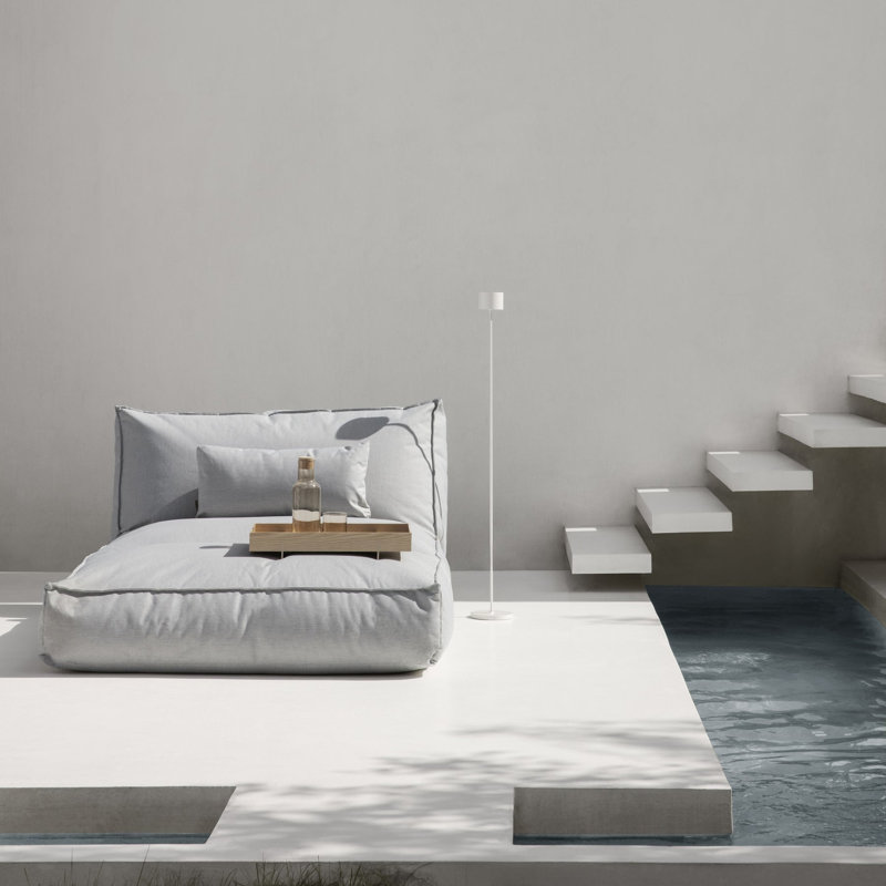 Chaise longue d'extérieur avec appui-tête inclinable STAY Day Bed, Charbon