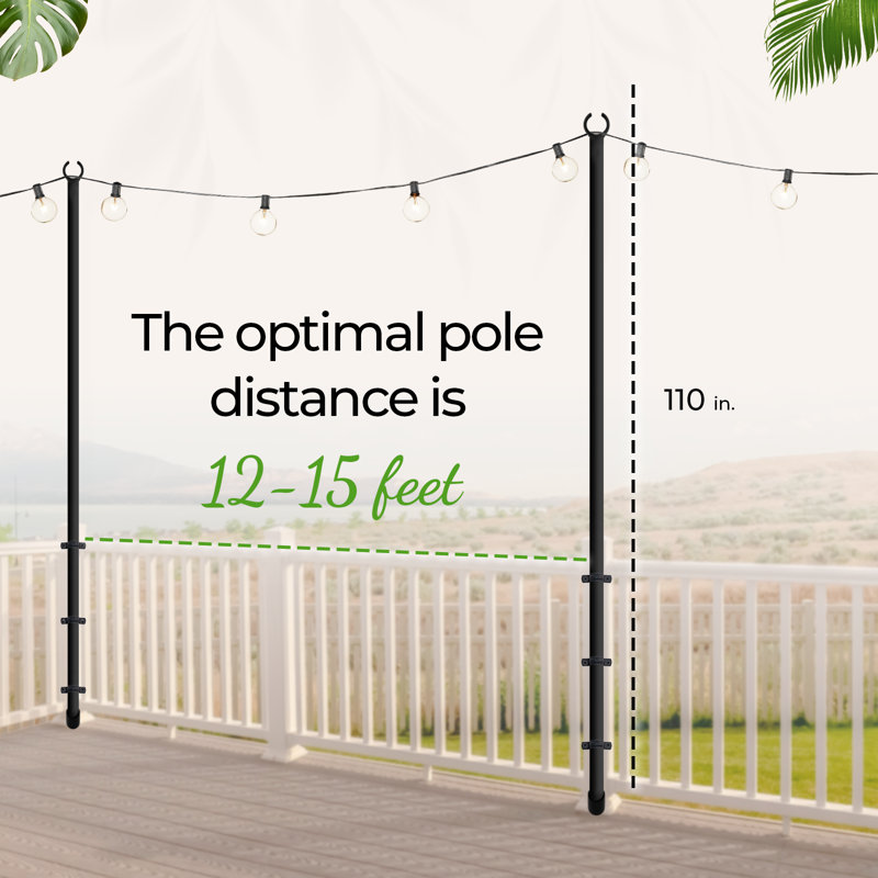 Quintica String Light Pole