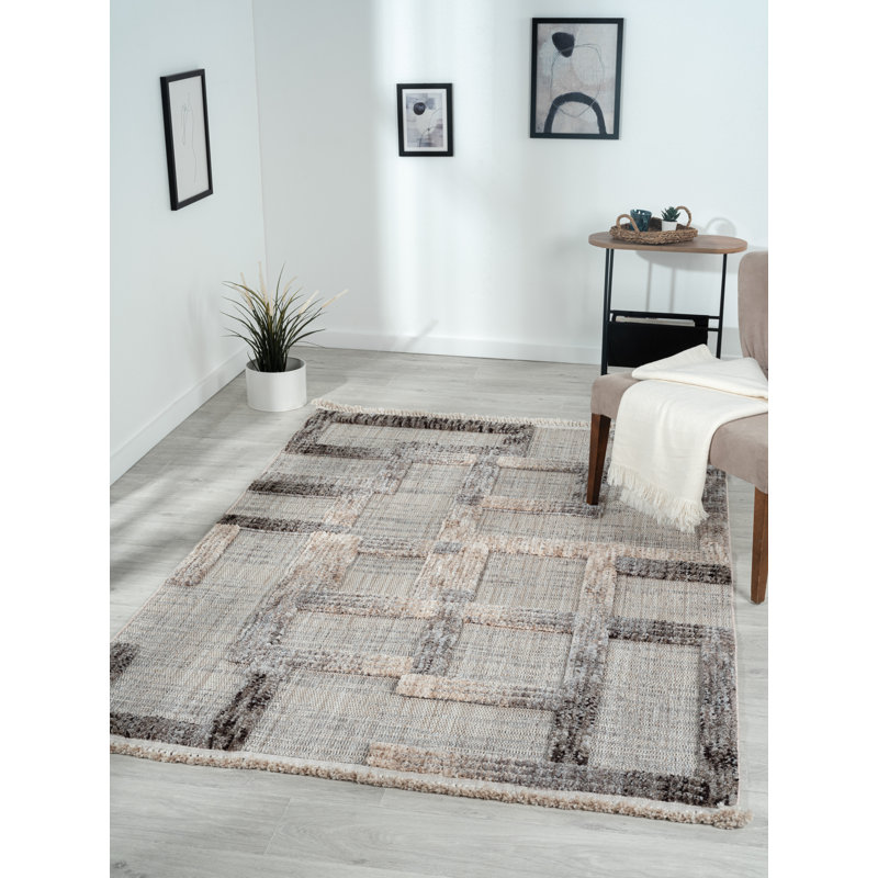 Aurelia Beige/Brown Rug, Rectangular 140 x 200cm