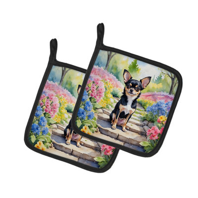 Caroline's Treasures Floral Polyester Potholder Set