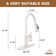 Pull Down Sprayer Kitchen Faucet with Dual-Function Sprayer and Deck Plate in Spot-Free
