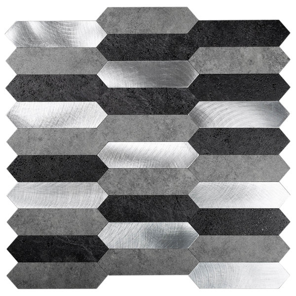 Peel and Stick 12" x 12" Metal Honeycomb Mosaic Tile