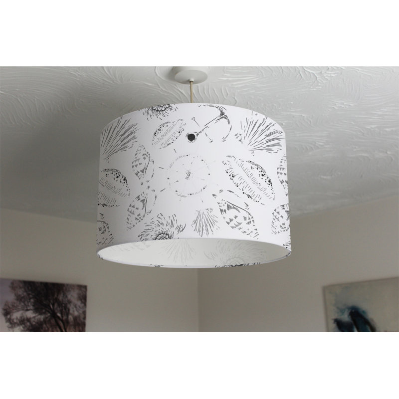 Cotton Drum Lamp Shade ( Uno ), 25cm H x 40cm W x 40cm D