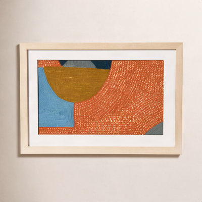 Mid-Century Modern Framed Textile Wall Art