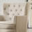 Mid-Century Modern Lounge Arm Cozy Upholstered Tufted Accent Chair with Soft Cushion for Living Room, Bedroom Small Spaces, Standard, Beige