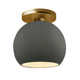 Single Light Ceramic LED Semi Flush Mount
