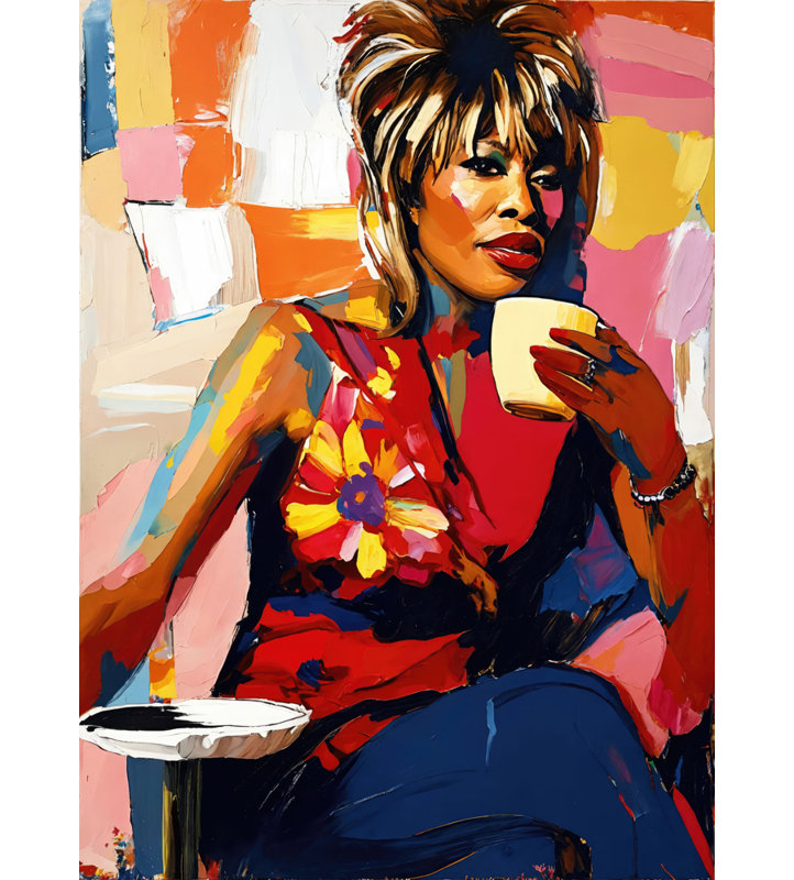 Estampe numérique sur toile tendue Tinaturner, H 18 po x l 15 po