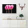 Row Of Pink Tulips In Abstract - Wrapped Canvas Print