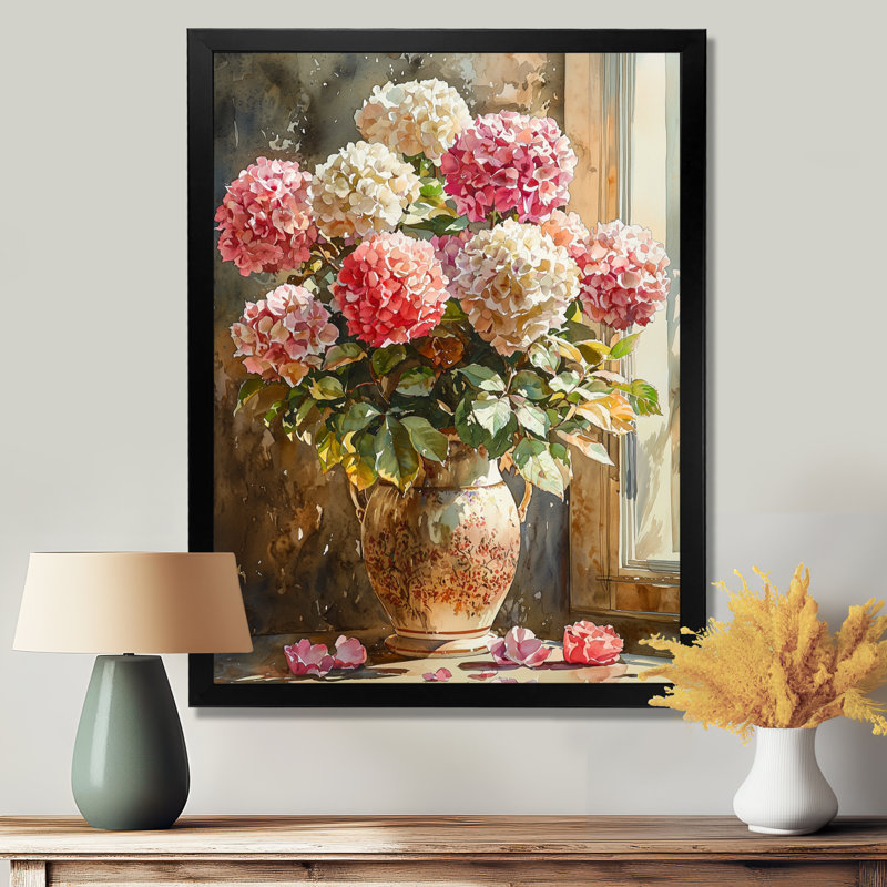Cunningham - salon d'art mural floral, H 40 po x l 30 po, Reproduction encadrée d'une seule photo, Noir